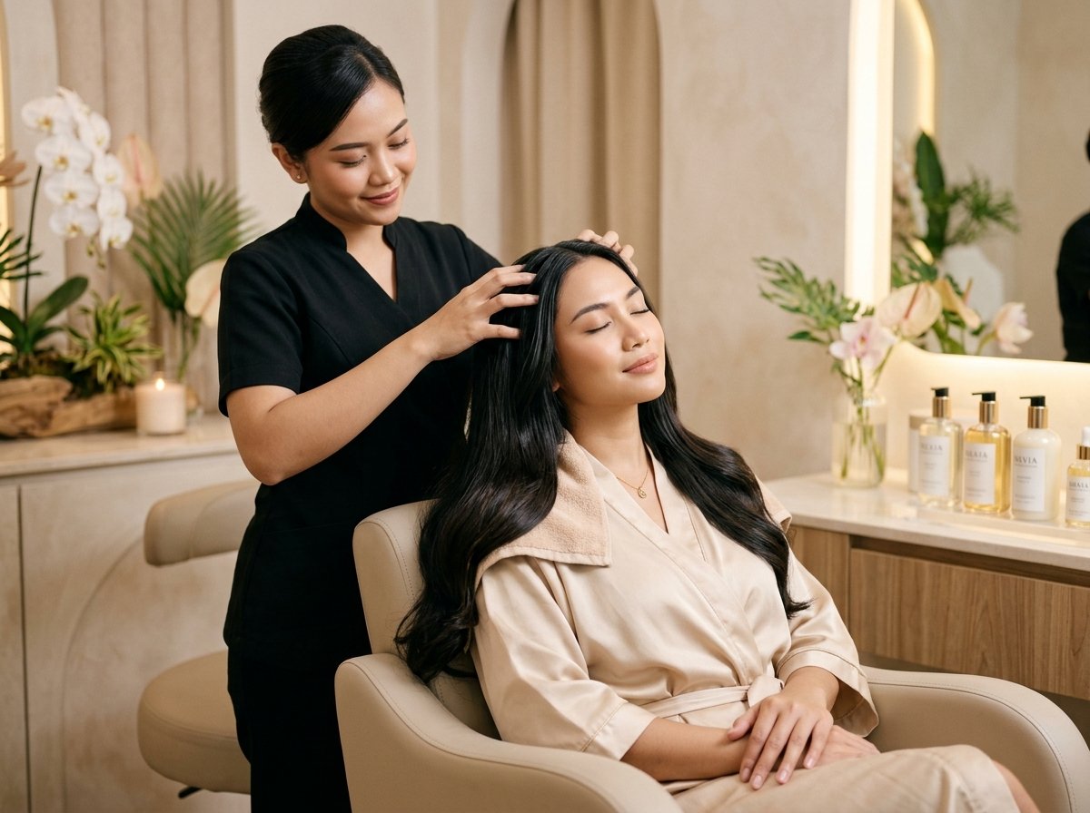 Hair Spa Rontok/Ketombe + Catok Hair Tonic + Vitamin